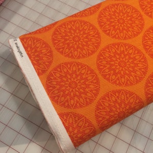 Half yard cut of Floral Folk Art in Apricot -Continuous yardage available, sold by half yard