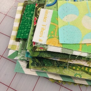 Green Designer Quilt Scraps for Sewing, Quilting, Appliqué, Patchwork and more - Set #324