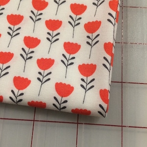 HALF YARD cut of Critter Tails - Tulip Trail in Tulip - Continuous yardage available, sold by half yard