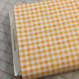 Half Yard cut of Summer Gingham in Yellow - Continuous yardage available, sold by the half yard