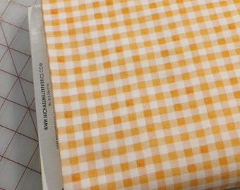 Half Yard cut of Summer Gingham in Yellow - Continuous yardage available, sold by the half yard