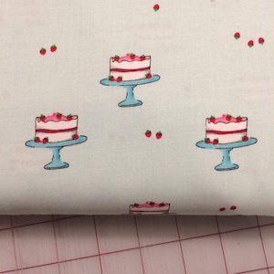 HALF YARD cut of What's Cooking - Strawberry Delight in Sky