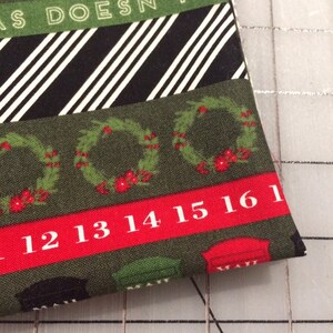 FAT QUARTER cut of Christmas Delivery - Stripe in Green by Carta Bella
