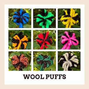 Custom Two-Colour Wool Bow Silencers | Choice of 2 Colours | Water-Resistant Bowstring Puffs | Traditional Archery Recurve & Longbow