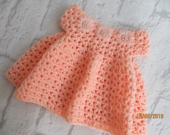 Gehäkelt Pfirsich Baby Top: Kleidung für Neugeborene mit Perlenblumen