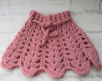 crochet baby skirt, baby girls pink skirt, newborn