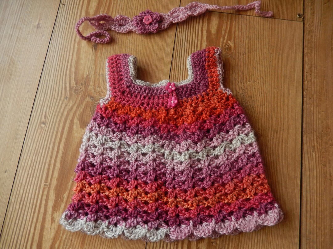 Baby Girl Dress, Baby Dress & Headband Set, Tie Back Headband, Newborn
