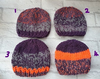 knitted baby cap, hand knit baby hat, newborn infant beanie