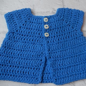 cardigan all&#39;uncinetto per neonato, maglione all&#39;uncinetto per neonato, maglione a maniche corte, cardigan blu, abbigliamento 0-3 mesi