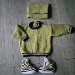 Baby Pullover Set 100% Baumwolle für Babys und Kleinkinder, 3-6 Monate