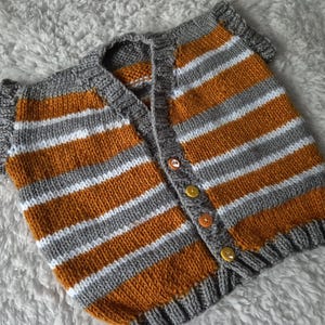 gestrickte Baby Pullover, gestrickte Weste, Baby Weste, Baby Strickweste, 9-12 monate Kleidung