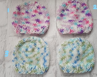 hand knitted hat, knitted baby cap, baby boy hat, baby girl hat, newborn