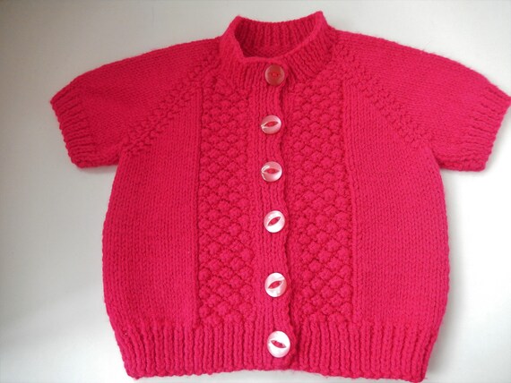 hand knitted sweater for baby girl
