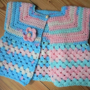 cardigan all&#39;uncinetto per neonati, maglione per neonate, abbigliamento 9-12 mesi