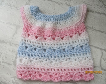 Baby Mädchen top, häkeln Mädchen Pullover, 0-3 Monat Kleidung, Pastell Schattierungen