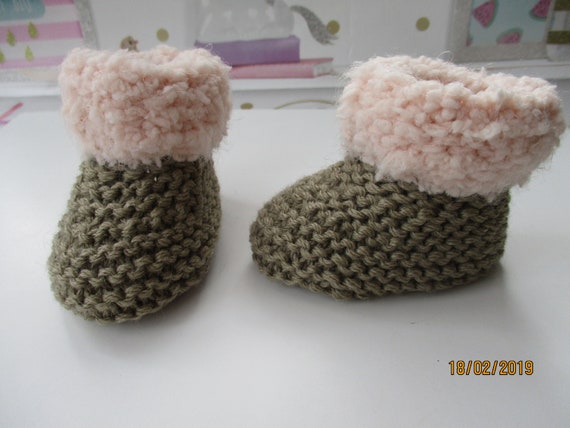 hand knitted baby shoes