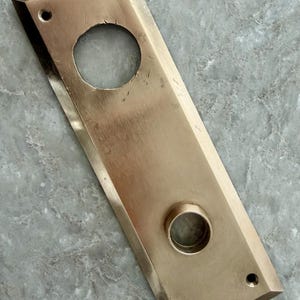 Solid Brass Door Backplate Escutcheon 2-1/2" x 8" Antique
