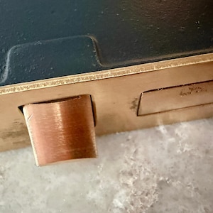 NOS Brass Keyed Entry Mortise Door Lock for Door Knobs w/ Key & Strike
