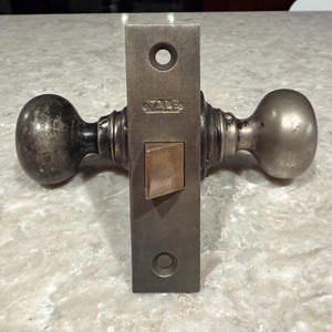 Vintage Yale Passage Mortise Lock Set with Solid Brass Door Knobs