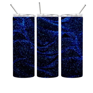 Straight Tumbler wrap, 20oz Skinny Tumbler PNG - Blue Black Swirl Template Digital Download