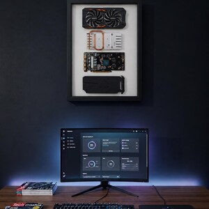 Moldura para placa de vídeo Gigabyte GTX 1050 2GB – Decoração de parede para jogos – Presente para gamers