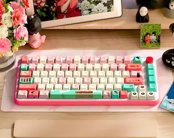 Ghibli Anime Keycaps Set 158 – Japanese Artisan PBT Custom Handmade for Mechanical Keyboard Cherry MX