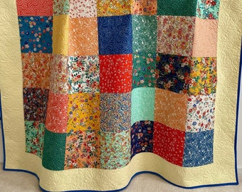Patchwork Quilt w/ Designer Fabric Ladybird Collection Keepsake Quilt Studio