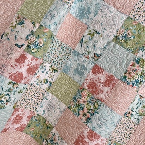 Modern Patchwork Baby Girl Quilt Mint Crush Collection, Modern Baby ...