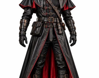 Plague Doctor Gothic Halloween Outfit, Medieval Beak Mask, Steampunk Coat, Hat, Cosplay Set