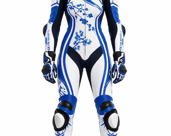 Women's One Piece Motorcycle Suit - Protective Ladies Riding Suit, CE Armor