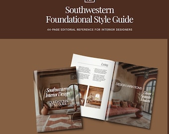 Guía de estilo del suroeste en PDF, referencia esencial de diseño de interiores para diseñadores.