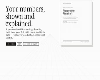 Numerology Reading, Personalized Pythagorean Analysis (PDF), Life Path & Personal Year, Delivered 24 Hours
