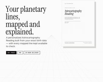 Personalized Astrocartography Reading, 60+ Page Planetary Map Report (PDF)