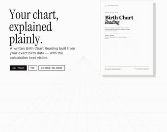 Detailed Birth Chart Reading, Personalized Astrology Analysis (PDF), Delivered 24 Hours