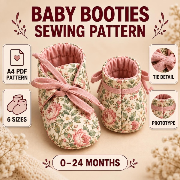 Diy Cloth Boot Patterns Baby Booties Vasenia - Etsy UK