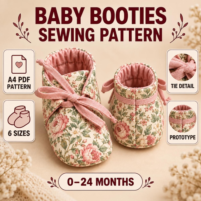Diy Cloth Boot Patterns Baby Booties Vasenia - Etsy UK