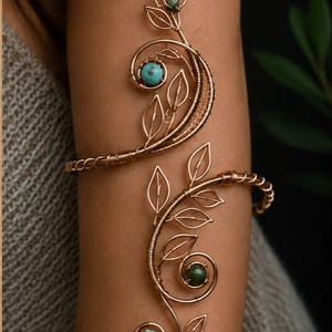 Molde em PDF para Pulseira de Folha de Louro Daphne | Tutorial de Pulseira com Fio de Cobre | Joias DIY Inspiradas na Mitologia | Download Instantâneo