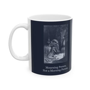 Mourning Person, Not a Morning Person — Vintage Raven Mug — mug, face view