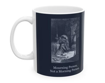 Mourning Person, Not a Morning Person — Vintage Raven Mug