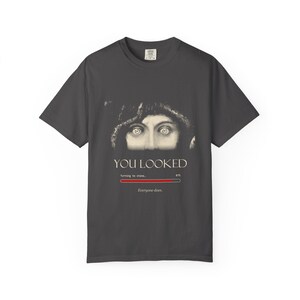 You Looked Shirt, Medusa Eyes Turning to Stone Tee, Greek Mythology Gift, Vintage Franz von Stuck image 8