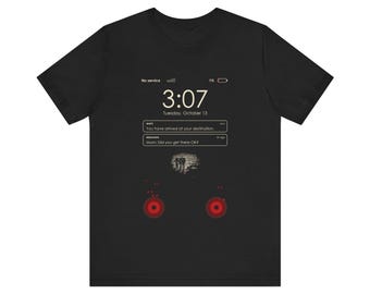 No Service Shirt, Phone Lock Screen Deep Sea Horror Tee, Funny Dark Humor, Jules Verne Divers 1870