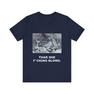 Thar she f*cking blows — Vintage Sperm Whale Tee image 1