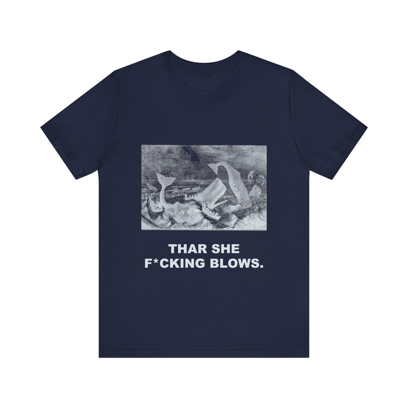 Thar she f*cking blows — Vintage Sperm Whale Tee image 1