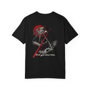 Woking Postcard Shirt, Wish You Were Here, War of the Worlds Tripod Front and Back Tee, H G Wells image 17