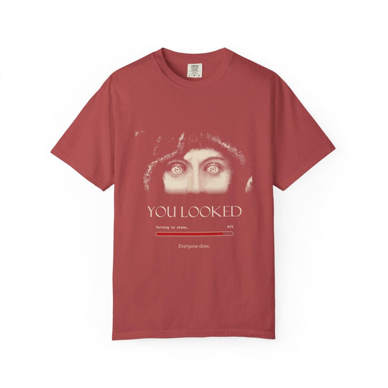 You Looked Shirt, Medusa Eyes Turning to Stone Tee, Greek Mythology Gift, Vintage Franz von Stuck image 13