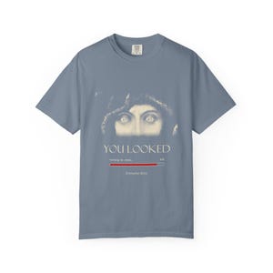 You Looked Shirt, Medusa Eyes Turning to Stone Tee, Greek Mythology Gift, Vintage Franz von Stuck image 7