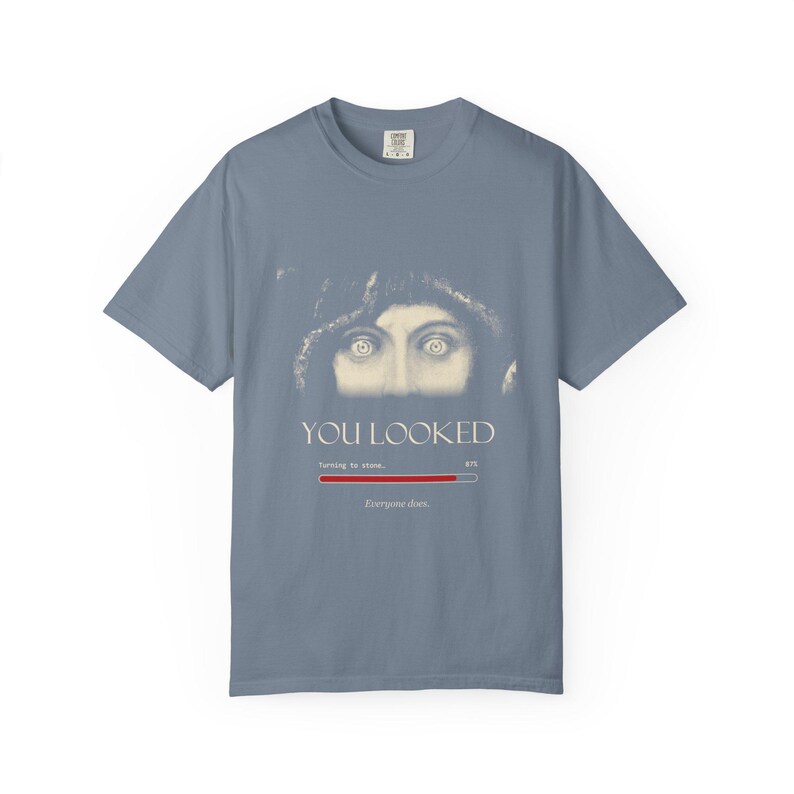 You Looked Shirt, Medusa Eyes Turning to Stone Tee, Greek Mythology Gift, Vintage Franz von Stuck image 7