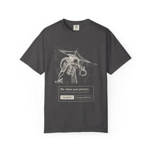 We Value Your Privacy Shirt, Cookie Banner Martian Eye Tee, Funny Tech Humor Gift, War of the Worlds image 8