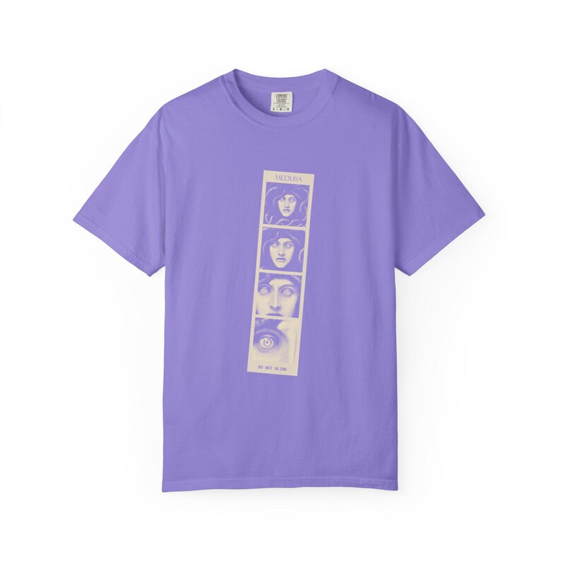 Medusa Photo Booth Shirt, Do Not Blink, Funny Greek Mythology Tee, Vintage Franz von Stuck 1892 image 10
