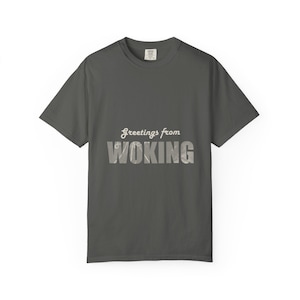 Woking Postcard Shirt, Wish You Were Here, War of the Worlds Tripod Front and Back Tee, H G Wells image 5